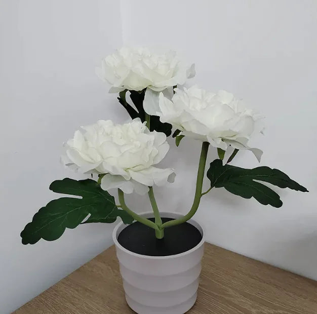 Solar Powered LED Peony Plant Lamp