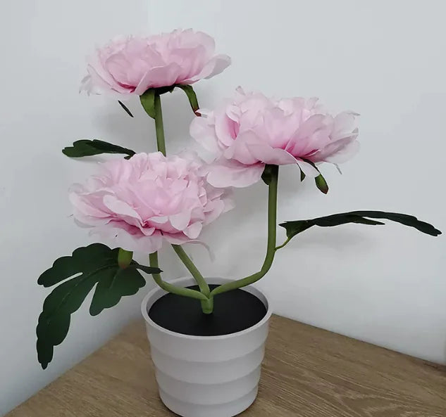 Solar Powered LED Peony Plant Lamp