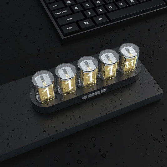 Retro Tube-Style Customizable Digital Clock