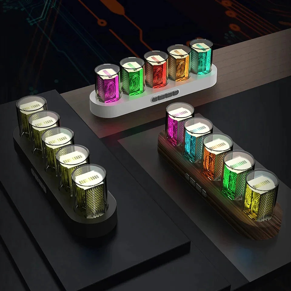 Retro Tube-Style Customizable Digital Clock