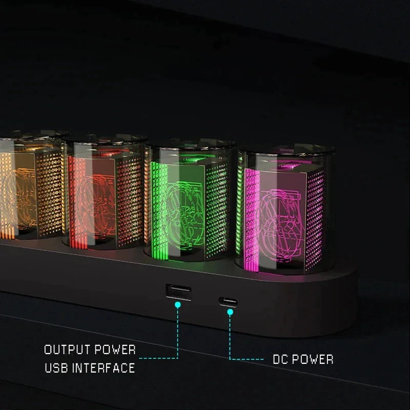 Retro Tube-Style Customizable Digital Clock