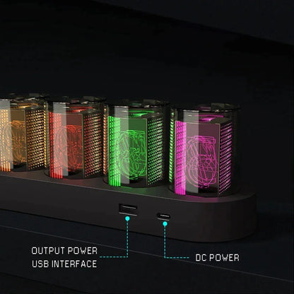 Retro Tube-Style Customizable Digital Clock