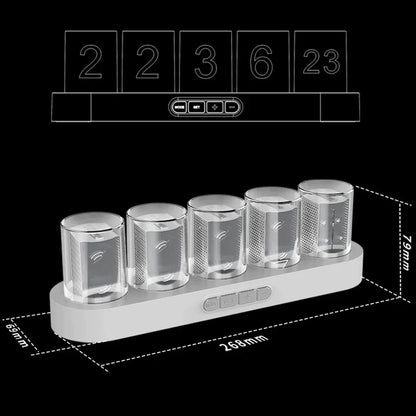 Retro Tube-Style Customizable Digital Clock