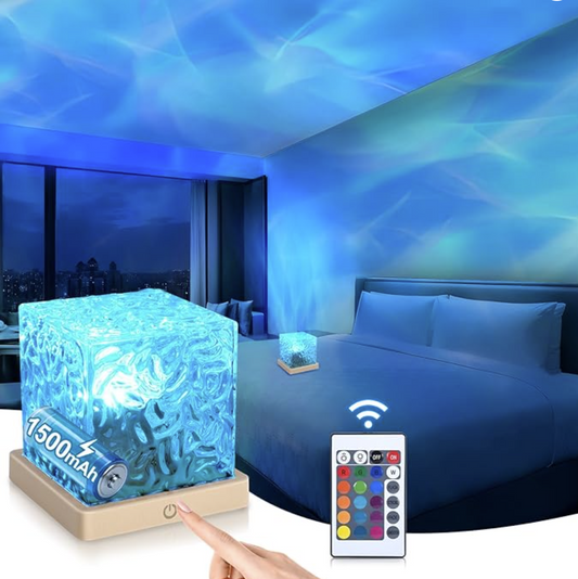 LED Water Ripple Projection Lamp